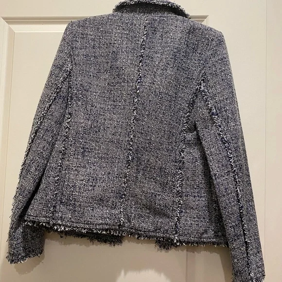 MICHAEL KORS NWT MOTORCYCLE JACKET Size-6 NAVY - Picture 6 of 6